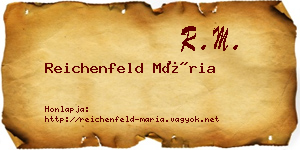 Reichenfeld Mária névjegykártya